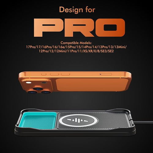15w Fast Car Wireless Chargers Charging pad Non Slip Charger for Car Wireless Phone Charger for iPhone 17/16/15/14/13/12 Pro, SE3/SE2/XS/X/XR/8, 100cm Cable