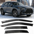 Tape-On Window Visors Rain Guards Compatible with 2023-2026 Lexus RX350 RX350h RX500h, 4PCS Side Window Deflectors, Car Accessories for 23 24 25 26 Lexus RX Series