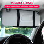 Car Sun Visor Organizer, Multi-Pocket PU Leather Sunglass Holder and Storage Pocket with Net Zipper, Card Sleeve Pocket Organizer, Auto Interior Accessories for Vehicle, Truck, SUV (Beige)