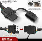 4 Pin Trailer Wiring Harness Kit 56172 Vehicle Side Custom for 2011 2012 2013 2014 2015 2016 2017 2018 2019 Ford Explorer Police Interceptor Utility Simple Fit Tow Hitch Accessories
