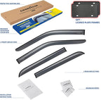 Goodyear Shatterproof Window Deflectors for Ford F150 Raptor 2017-2026 SuperCrew, Tape-on Rain Guards, Window Visors,Vent Deflector Visor, Car Accessories,4 pcs. - GY008519