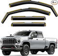 in-Channel Window Rain Guards Fit for Chevy Silverado & GMC Sierra 2500HD/3500HD 2020–2026 Crew Cab, Window Deflector, Extra Durable Vent Window Visors, Visors Vent Shades Car Accessories