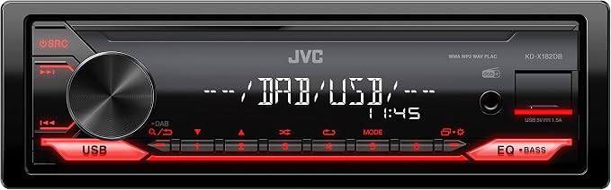 KD-X182BT Bluetooth Car Stereo w/USB Port – AM/FM Radio, MP3 Player, High Contrast LCD, 50 Watts, Detachable Face Plate – Single DIN – 13-Band EQ