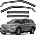 Window Deflectors Smoke Tinted In-Channel Side Window Vent Visor Deflectors Rain Guards Compatible with Explorer 2020-2026 - 4pcs. GW0711
