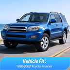 Window Visors for Toyota 4Runner 1996 1997 1998 1999 2000 2001 2002, Tape-On Rain Guards Outside Mount Vent Visors Window Deflectors Smoke Tint, 4PCS