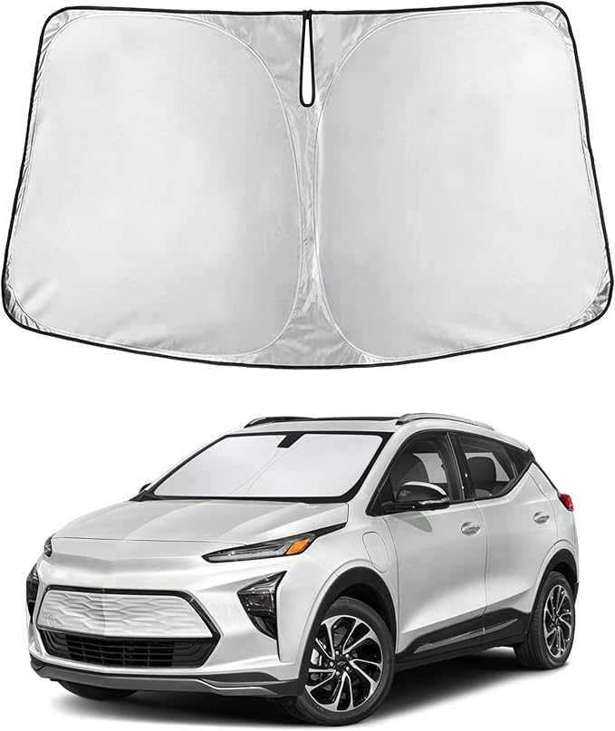 Windshield Sunshade Compatible for Chevrolet Bolt EUV 2022 2023 2024, Sun Visor for Front Windshield & Window Sun Shade Cover, UV Heat Blocker & Protector, Car Accessories