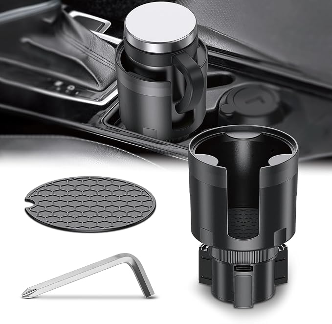 Cup Holder Expander for Car,Upgraded Car Cup Holder Expander Adapter with Offset Adjustable Base, Fit Most Large Bottles and Mugs-Yeti Ramblers 14/24/36/46oz, Hydro Flasks 32/40oz