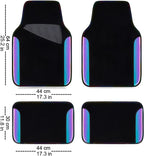 Chameleon Iridescent Reflective PU Leather&Waterproof Universal Carpet car Floor mats,Fit for 95% Suvs,Sedans,Vans,Trucks&Car Mat for Women(Reflective Color Change)