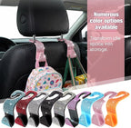 4PCS Bling Car Seat Headrest Hook, Crystal Rhinestone Backseat Hanger Organizer for Purse Handbag Umbrella, Shiny Auto Interior Seat Back Storage Holder Hook, Universal Fit (Black)