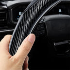 Leather Steering Wheel Cover for Chevy Silverado 1500 2500 3500, 14.5-15 inches Car Steering Wheel Cover with Non-Slip Breathable (Carbon Black)