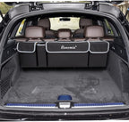 Car Trunk Organizer and Storage, Backseat Hanging Organizer for SUV, Truck, MPV, Waterproof, Collapsible Cargo Storage Bag with 4 Pockets, Car Interior Accessories (Black)