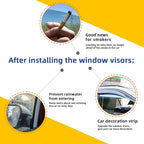 4pcs Window Visors Compatible with 2020-2025 Explorer Smoke Tint with Chrome Trim Outside Mount Tape On/Clip On Style PVC Sun Rain Guard Vent