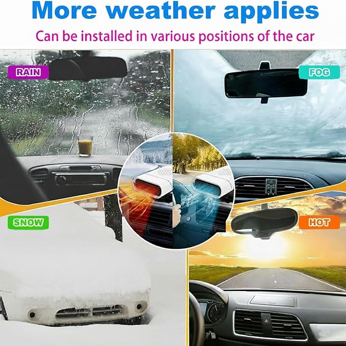 Car Heater, 12V 150W Portable Car Heater Plug in Cigarette Lighter Fast Heating Defrost Defogger