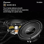 A-Series TS-A25S4 10” Subwoofer – 1300W Max, Sealed or Ported Enclosure Compatible, Strong Bass