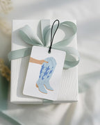 Blue Coastal Cowgirl Car Air Freshener 4 Pcs Coconut Scented, Summer Surfing Cowgirl Car Accessories Mirror Decor for Women, Girly Western Hanging Air Freshener for Cars Closet Drawer Books