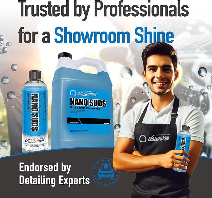 NANO SUDS Foaming Car Wash Shampoo 5 Gallons - Works with Foam Cannon, Foam Gun, Bucket Washes, Car Soap for Pressure Washer | Safe for Cars Trucks, Motorcycles, RVs & More | Fruity Scented, 640 Fl Oz (Pack of 1), Blue
