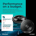 G-Series TS-G1620F 6.5” 2-Way Speakers (Pair) – 300W Max, Balanced Sound + Smooth Treble, Great Stock Replacement, High-Efficiency Speaker Designed for OEM Power
