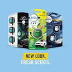 Car Vent Clip Air Freshener, Odor Eliminator for Up to 30 Days Freshness, 2 Clips (New Car)