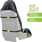 Towel Seat Cover, Waterproof Car Seat Protectors for Gym, Workout & Active Lifestyle, Universal Fit for Car SUV Truck Van, Non-Slip 3 Strap Design, Machine Washable, 1 Pack Black