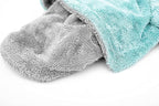 The Liquid8r, Absorbent 70/30 Blend Microfiber Drying Towel for Cars, Trucks, and SUVs, Safe for Detailing, Scratch-Free, Twist Loop, 1100 GSM, 20x24 Inches, Aqua Blue/Grey