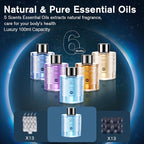 Smart Car Air Fresheners, Car Diffuser Air Freshener Long Lasting with 100 ML (3.5oz) Essential Oil, Aromatizante Para Carro with Five Modes, RGB Music Syncing Light, Auto On/Off, Mahogany Teakwood