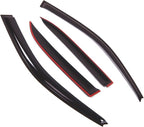 WD2-415 Dark Smoke 4 Pcs Set Window Visor (Outside Mount) Deflector Rain Guard Compatible with 1992-1996 Toyota Camry