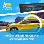 Extra Durable Window Deflectors Tape-On Window Visors Rain Guards Fit for Nissan Rogue 2014-2020, Sun Visors, Wind Vent for Shades, Exterior Car Accessories - 4pcs. AG0287