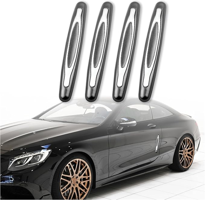4PCS Car Door Edge Guards,Anti-Scratch Car Door Protector Trim Strip with Self Adhesive for Car Decor,Universal Exterior Car Accessories Door Guards for Cars Trucks SUVs (Gray)