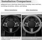 Premium Gray Diamond Patterned Plush Steering Wheel Cover, for Universal Auto Steering Wheel 14.5-15 in, Short Fluffy, Anti-Slip, Soft Plush, Comforting and Luxurious, Odorless, Soft Texture