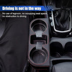 Car Cup Holder, PU Leather Cover Auto Front Seat Organizer, Black | Multifunctional Cup Drink Holder, Gap Filler Coin Bucket Storage Box, Console Side Pocket, Cell Mobile Phone Holder