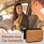 Car Air Freshener - Wood Air Freshener - Car Odor Eliminator for Visor Clip-Variety Scent Refill, Vehicle Scent Diffuser for Cabin, Truck & SUV - Pack of 4 (Teak-Amber-Cabana-Open Air)-CLIP INCLUDED