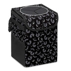 Car Trash Can with Lid Black Gray Bats Collapsible Reusable Leak-Proof Auto Garage Bag,Hanging Vehicle Car Accessories Interior Car Organizer