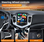 8 Core+4G RAM Android 13 Car Radio for Chevrolet Chevy Cruze 2009-2015: 10.4 Inch Touch Screen Tesla Style Stereo with CarPlay Android Auto 5G WiFi GPS Bluetooth FM/RDS SWC Backup Camera +Mic