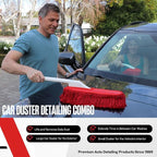 The Original California Car Duster Detailing Kit with Plastic Handle, Model Number: 62445, Red
