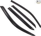 Outside Mount Window Vent Visors Rain Guards Compatible with Toyota Sequoia 2001-2007 | Side Window Wind Deflectors Rain Shields | Smoke Tinted, 4 Pcs Set, DGWV-441