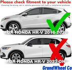 GrandWheel Window Deflectors Smoke Tinted in-Channel Side Window Vent Visor Deflectors Rain Guards Compatible with HR-V 2016-2022 - 4pcs. GW0230