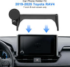 Car Phone Mount for Toyota RAV4 2019–2025 7/8-Inch Screen, OEM-Style Fit, 360° Rotation Phone Holder Compatible with MagSafe, No Vent Blocking, 100% Exclusive Development for Toyota RAV4 Accessories