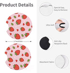 Strawberry Steering Wheel Cover Universal 14.5-15 Inch Non-Slip Strawberry Car Accessories