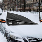 Windshield Cover for Ice and Snow, Heavy Duty 600D Windshield Snow Cover with 2 Mirror Covers Waterproof Car Cover for Snow Windshield Protector for Cars, SUVs, Trucks (77"x47")