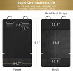 SUV Cargo Liner for Dogs, Waterproof Pet Cargo Cover Dog Seat Cover Mat for SUVs Sedans Vans with 2 Large Pockets, Non-Slip, Large Size Universal Fit, Black