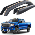 Goodyear Shatterproof in-Channel Window Deflectors for Chevy Silverado 2500HD/3500HD 2015-2019 Crew Cab, Rain Guards, Window Visors for Cars, Vent Deflector, Car Accessories, 4 pcs-GY003402LPv2