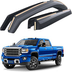 Goodyear Shatterproof in-Channel Window Deflectors for Chevy Silverado 2500HD/3500HD 2015-2019 Crew Cab, Rain Guards, Window Visors for Cars, Vent Deflector, Car Accessories, 4 pcs-GY003402LPv2