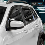 in-Channel Incredibly Durable Rain Guards for Jeep Cherokee 2014-2023, Dark Smoke Car Accessories, Vent Window Visors, Vent Deflector, Original Window Deflectors, 4 pcs - 614031