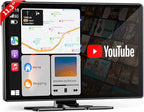 11.3" Wireless Carplay Screen for Car with N-etflix/YouTube/TikTok, Upgraded A-pple CarPlay & Android Auto Screen,Portable AI Magic Box with Backup Camera/Navigation/Voice Control,for All Vehicles
