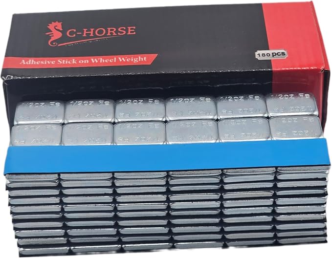 2160 Pcs, 0.50 oz 1/2 oz, Zinc Adhesive Stick On Wheel Weights, Blue Adhesive Easy Peel Tape (0.50 Oz, Zinc, 12 Boxes, 2160 Pcs) Wheel Weights Stick On Wheels