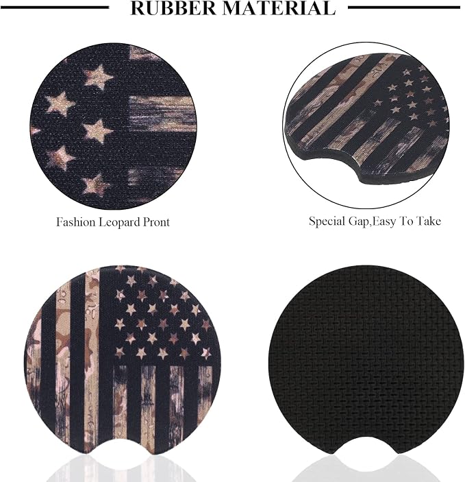 4 Pack Car Coasters - Cup Holder Coasters, 2.75 Inch