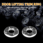 4 Pcs Bling Car Inner Door Lock Covers, Crystal Pull Rod Bolt Stickers, Sparkly Rhinestones Auto Door Bolt Decorations, Vehicle Lock Pin Cap Decors for C Class C200L GLC260 C260L (Black)