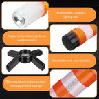 8 Pack Road Flares Emergency Kit LED Roadside Warning Lights Bright Red Highway Flares Lights for Vehicles Road Safety Strobe with Magnetic Bases Detachable Stands Storage for Car Truck
