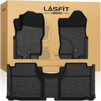 Floor Mats for Nissan Frontier 2009-2021 King Cab (Not Fit Crew Cab), All Weather TPE Custom Fit Easy Clean Durable No-Curling Floor Liners for Frontier 1st & 2nd Row Car Mats, Black