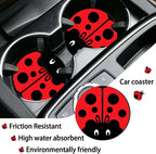 Ladybug License Plate Frames，Ladybug Car Accessories for Women and Men ，Cute License Plate，Aluminum License Plate Frame Fits Standard US Vehicles Size 12.2 x 6 Inch (White-Ladybug)
